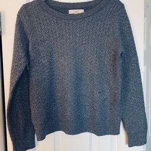 LOFT Gray Knit Sweater